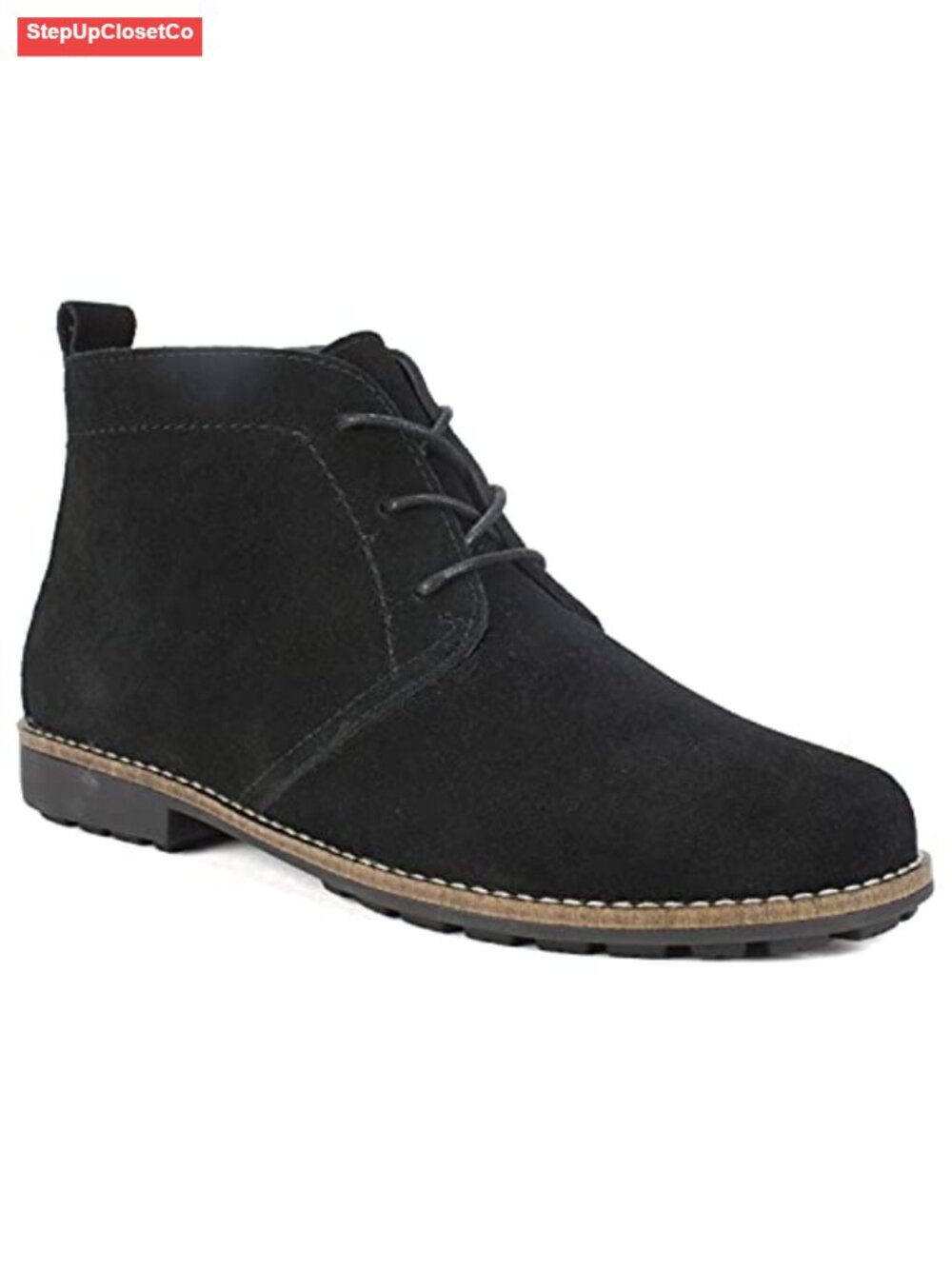 Genuine Leather Desert Boot, Cushioned Insole, Lug Sole, Lace-Up